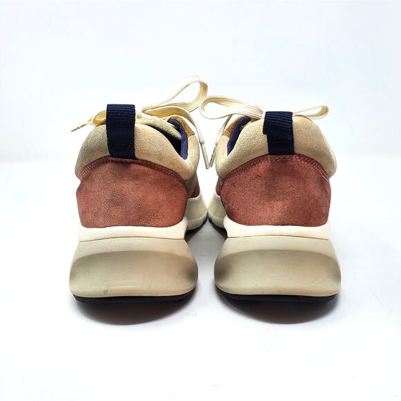 Tory Burch Good Luck Trainer Nat Suede Sneakers Navy Pink Moon 85463 Size 9.5 - Picture 6 of 9